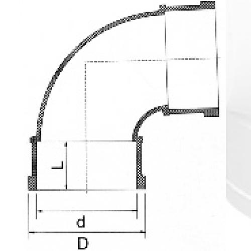 Bs5255/4514 Drainage Upvc Elbow 90° Grey Color 