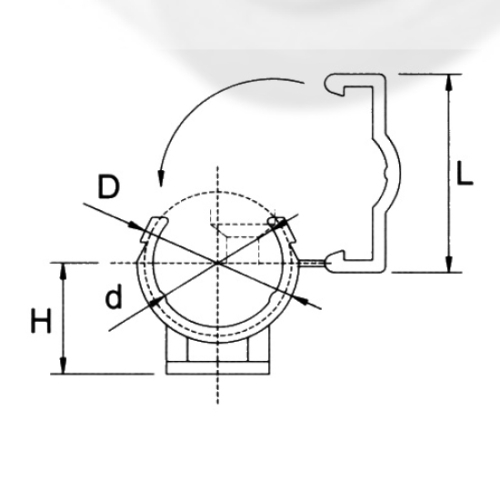 DIN PN16 Water Supply Upvc Clip Grey Color 