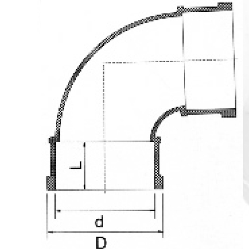 Din Drainage Upvc Elbow 90° Grey Color 
