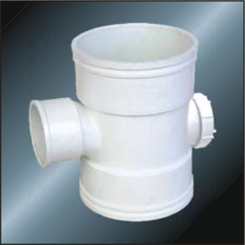BS5255/4514 Drainage Upvc Reducing Tee Back Door Grey 