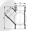 Din Drainage Upvc Y-tee Side Door Grey Color 