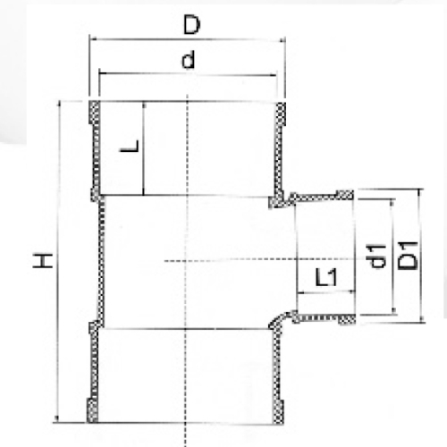 BS5255/4514 Drainage Upvc Reducing Tee Grey 