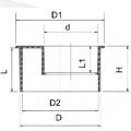 BS5255/4514 Drainage Upvc Reducing Bush Grey Color 