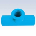UPVC JIS K-6743 Pressure Female Tee Blue Color 
