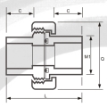 ASTM SCH80 UPVC Union Dark Grey Color 