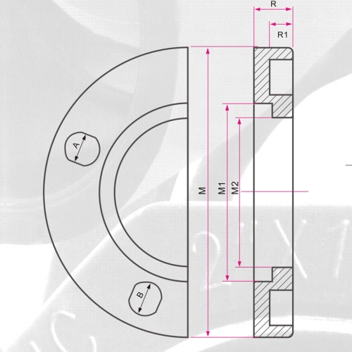ASTM SCH80 UPVC Van Stone Flange Dark Grey 