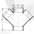 Din Drainage Upvc Y-cross Grey Color 