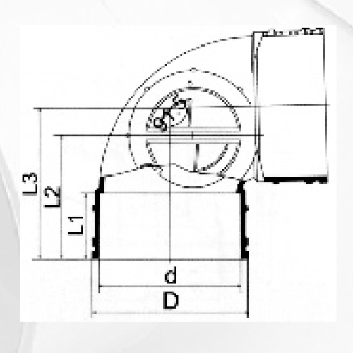 BS5255/4514 Drainage Upvc Elbow 90° Side Door Grey 