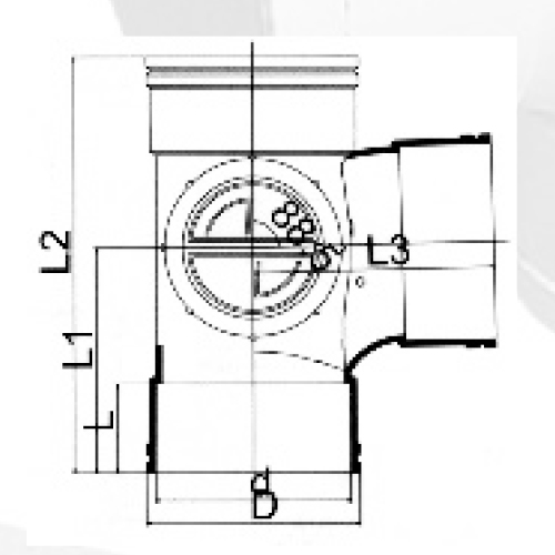 Din Drainage Upvc Tee Side Door Grey Color 