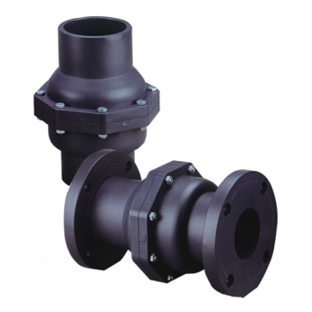 UPVC Middle Check Valve Red Handle Grey Body 