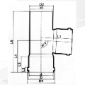 Din Drainage Upvc Tee Rubber spigot Grey Color 