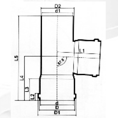 Din Drainage Upvc Tee Rubber spigot Grey Color 