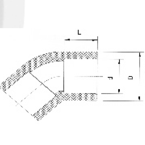 Din Pn10 Water Supply Upvc Elbow 45°White Color 