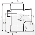 Din Drainage Upvc Tee Back Door Grey Color 