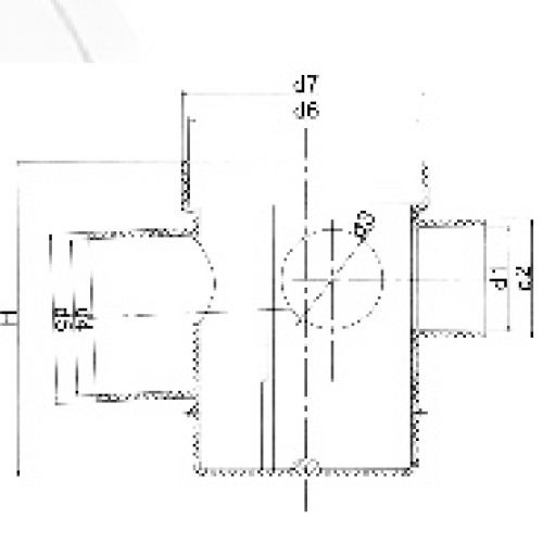PVC Drainage Fitting Floor Drain DIN 75X50 