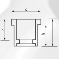 DIN PN16 Water Supply Upvc Reducing Bush Grey 