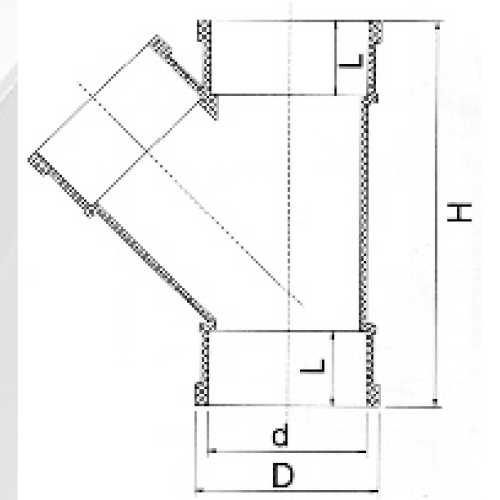 BS5255/4514 Drainage Upvc Y-tee Grey Color 