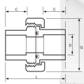 Din Pn10 Water Supply Upvc Union White Color 