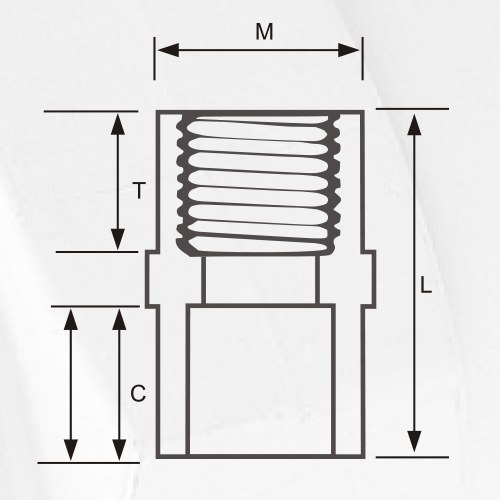 DIN PN16 Water Supply Cpvc Female Socket Brass 