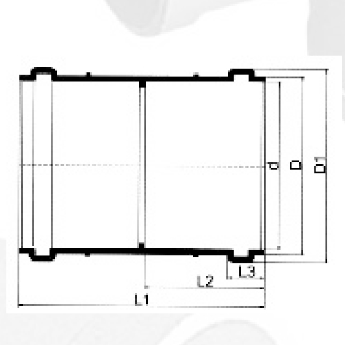 DIN Drainage Upvc Socket Rubber Spigot Grey Color 