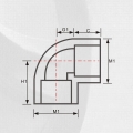 ASTM Sch80 Upvc Elbow 90° Dark Grey Color 
