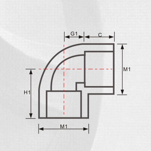 ASTM Sch80 Upvc Elbow 90° Dark Grey Color 