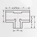 DIN PN16 Water Supply Upvc Tee Grey Color 