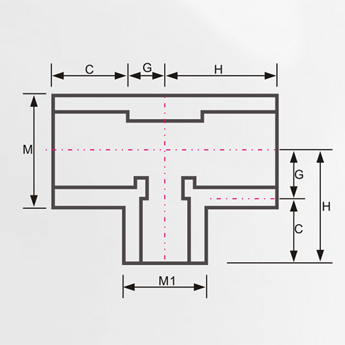 DIN PN16 Water Supply Upvc Tee Grey Color 