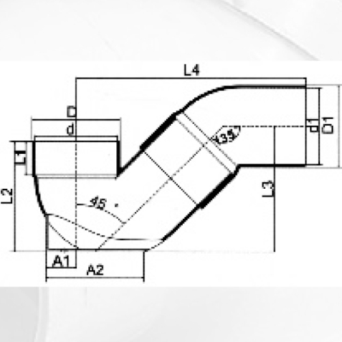 UPVC Drainage Fitting Wing P-Trap 110mm 