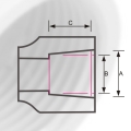 DIN PN16 Water Supply Upvc Reducing Socket Grey 