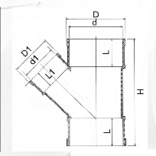 Bs5255/4514 Drainage Upvc Reducing Y-tee Grey Color 