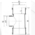 DIN Drainage Upvc Door Socket Grey Color 