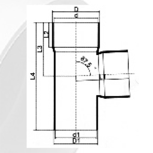 DIN PVC Drainage Fitting Tee Spigot 110mm 